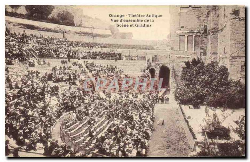 Postcard Ancient Theater of ancient 39Orange & # & # 39ensemble view of the s...