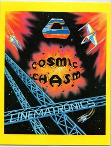 Cosmic Chasm Arcade FLYER Original Retro Video Game Space Age Artwork RARE 1983