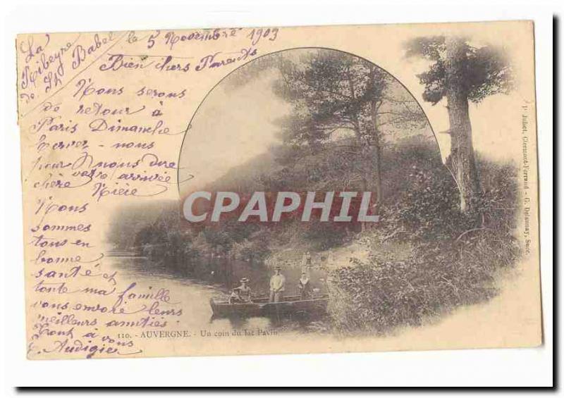  Auvergne Vintage Postcard a corner of the lake Pavin