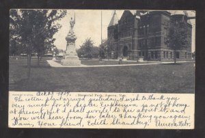 AURORA NEBRASKA DOWNTOWN COURT HOUSE MEMORIAL PARK VINTAGE POSTCARD