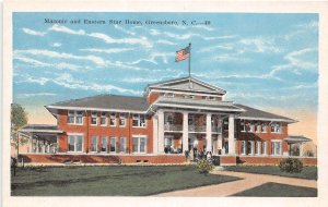 J54/ Greensboro North Carolina Postcard c1915 Masonic Eastern Star Home 47