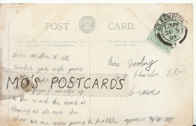 Genealogy Postcard - Dooby or Dooley - 49 Charles Street - Crewe - Ref 9090A