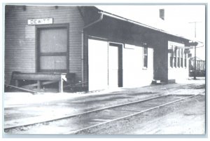 c1960's Dewitt Iowa IA Railroad Vintage Train Depot Station RPPC Photo Postcard