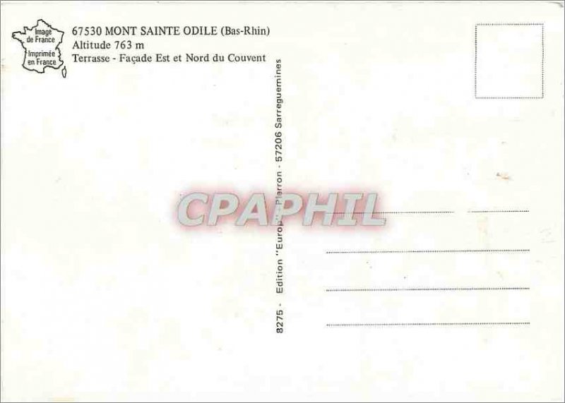 Modern Postcard Mont Sainte Odile Bas Rhin Terrace Facade East and North Convent