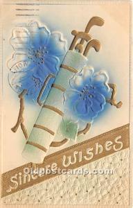 Sincere Wishes Golf 1911 light postal marking on front