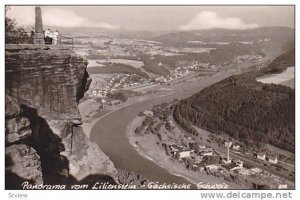 RP: Panorama vom Lilienstein - Sachsische Schweiz , Germany , 40-50s