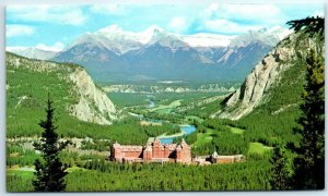 Postcard - Canadian Rockies & Banff Springs Hotel - Alberta, Canada