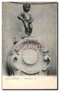 Old Postcard Brussels Manneken Pis