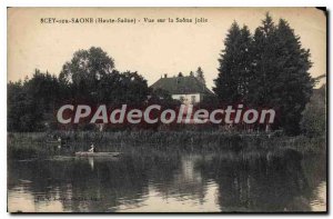 Old Postcard Scey sur Saone Haute Saone View the beautiful Saone