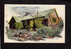 ME Public Library Community Center Port Clyde Maine Postcard Signed E Karlsson