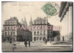 Old Postcard Caen Place Fontette