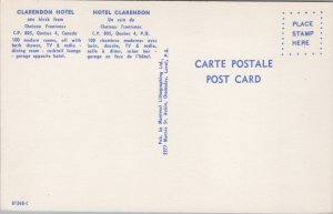 Canada Quebec Rue Sainte-Anne Clarendon Hotel Vintage Postcard C214