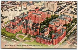 Aerial view of Johns Hopkins hospital Baltimore Maryland