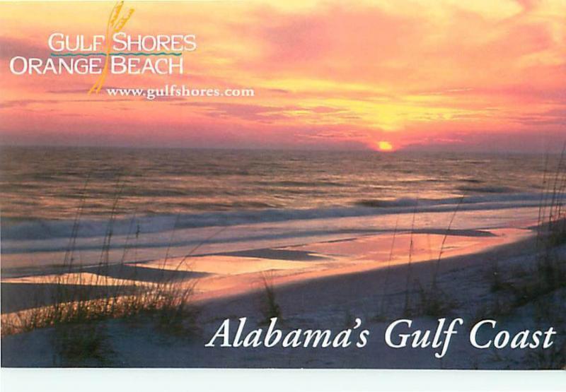 Gulf Shores Orange Beach Alabama Gulf Coast Sunset Beach  Postcard  # 8726