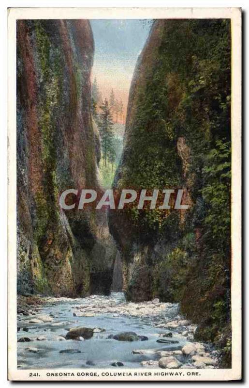 Old Postcard Oneonta Gorge Columeia River Highway Ore