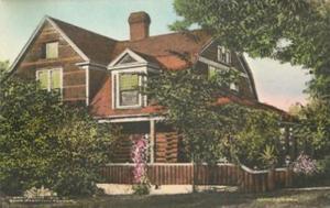 Hand Colored Northeast View Limberlost Cabin GENEVA INDIANA Albertype 1174