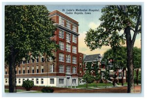 c1950s St Lukes Methodist Hospital Cedar Rapids Iowa IA Vintage Postcard