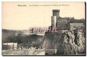 Old Postcard Beaucaire Chateau On The Far Chateau De Tarascon