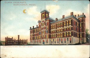 Worcester Massachusetts MA Clark University c1910 HTL Hold to Light Postcard