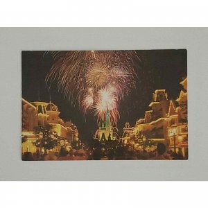 Fireworks Magic Kingdom Cinderella Castle Disney World Orlando FL Postcard