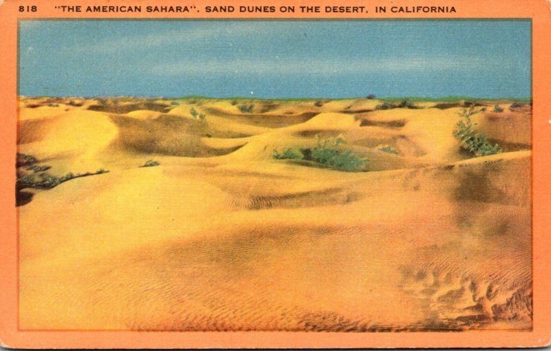 California Sand Dunes On The Sahara The American Sahara
