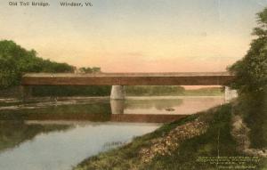 VT - Windsor. NH - Cornish. Covered Toll Bridge over the Connecticut River