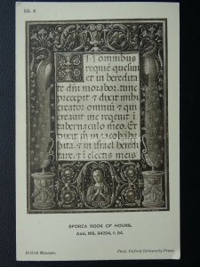 Sforza Book of Hours NOMMBUS REQUIE III.6 Old Postcard by O.U.P.