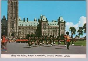 Taking The Salute, Changing Of The Guards, Ottawa, Ontario, Chrome Postcard