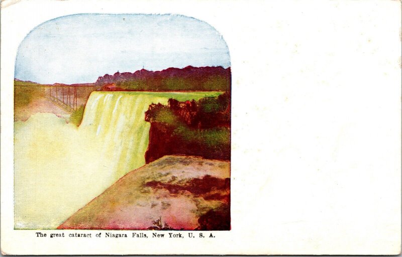 Great Cataract Niagara Falls New York Ny Usa Antique Divided Back Unp Postcard 