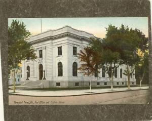 NEWPORT NEW VA VIRGINIA CUSTOMS OFFICE c1910 Postcard