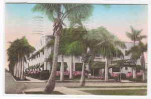 Royal Palm Hotel Hollywood Florida 1944 handcolored postcard