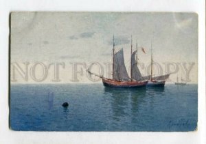 3145022 Ukraine Russia FISHING Boats by KLIMENKO vintage PC