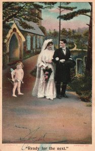 Vintage Postcard 1908 Ready For The Next Newly Wedded Couple Love Romance