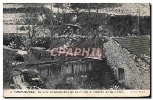 Old Postcard Counozouls hydraulic sawmill of the forge has the & # 39entree t...