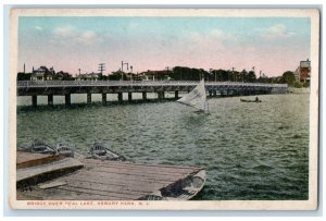 c1910 Bridge Over Deal Lake Asbury Park New Jersey NJ Antique Vintage Postcard