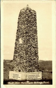 RPPC Boot Hill Monument Billings Montana Real Photo Postcard AZO