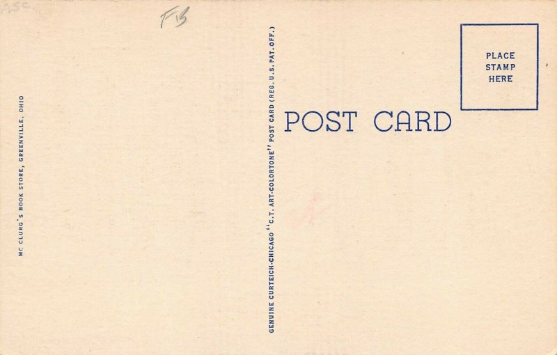 LP67 GREENVILLE Ohio Postcard Large Letters