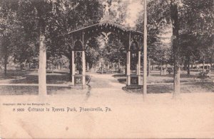 Postcard Entrance Reeves Park Phoenixville PA