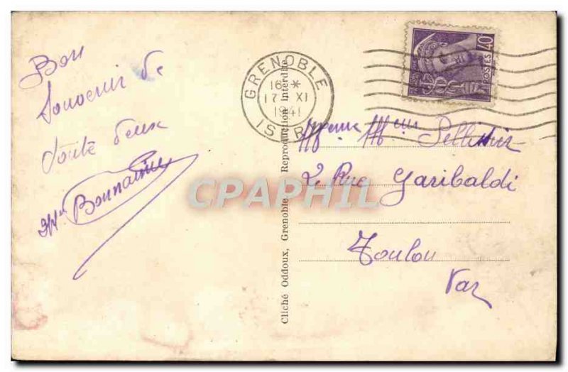 Old Postcard Grenoble Teleferique And The Alps