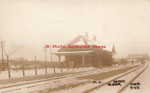 Depot, Michigan, Albion, RPPC, Michigan Central Railroad Depot, Photo No 11-65