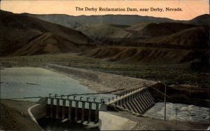 Derby Nevada NV Birdseye View Dam c1910s Postcard