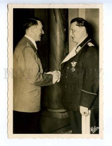 221942 GERMANY WWII Hitler and Goering Old Rohr photo postcard