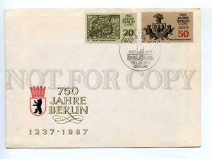 418082 EAST GERMANY GDR 1986 year 750 years of Berlin First Day COVER