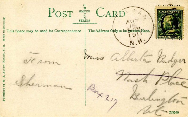 NH - Enfield. The Lake View Hotel, Mascoma Lake