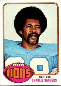 1976 Topps Football Card Charlie Sanders Detroit Lions sk4621