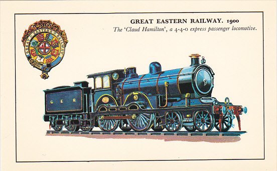 England Great Eastern Railway 1900 Claud Hamilton 4-4-0 Express Passenger Loc...