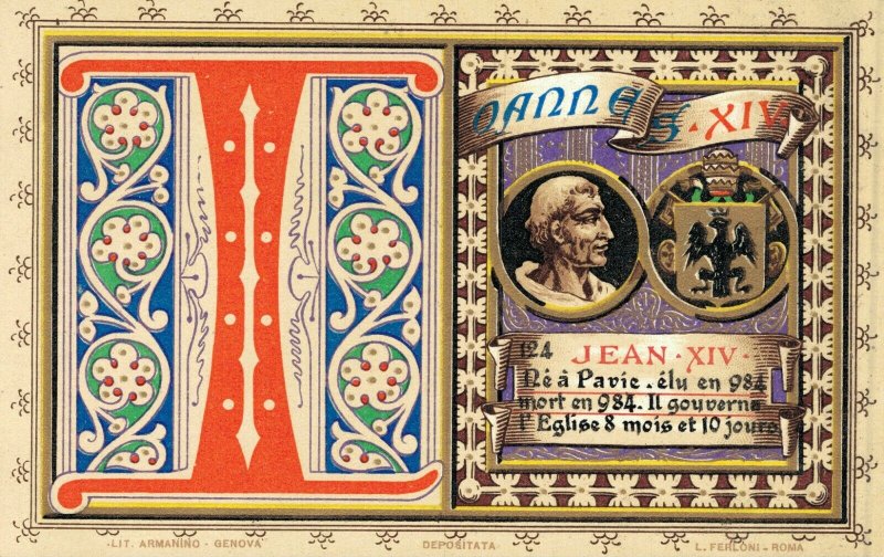 Religion The Vatican City Art Postcard Pope Jean XIV 06.04
