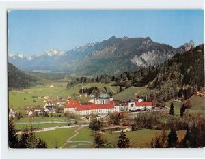 Postcard Graswangtal und Ammergauer Alpen, Benedictiner-Abtei Ettal, Germany