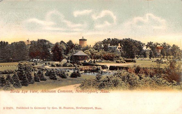 Bird's Eye View in Newburyport, Massachusetts Atkinson Common.