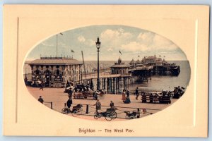 Brighton and Hove England Postcard West Pier c1930's Plate-marked Opal Tuck Art